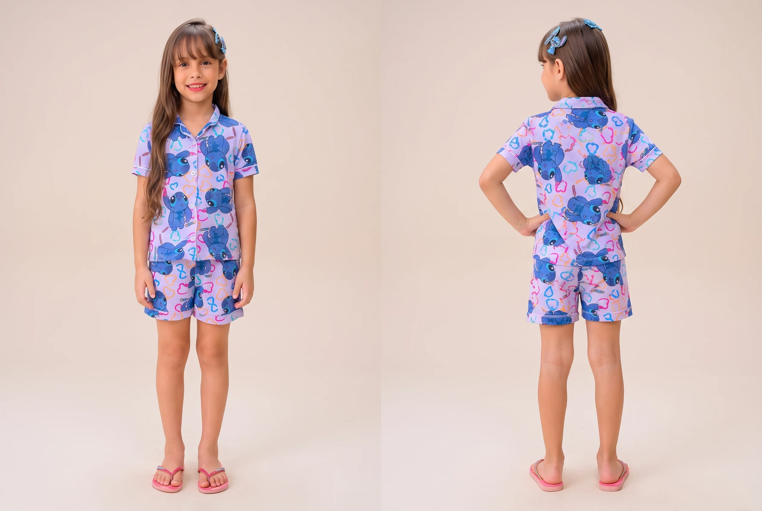 Baby-doll Americano Infantil Sublimado Helena